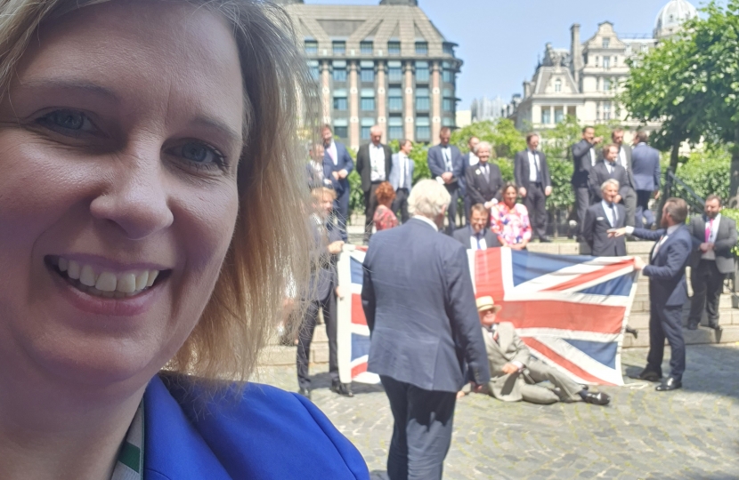 •	South Ribble MP Katherine Fletcher has shown her support for this year’s Armed Forces Day and is pictured with Conservative Armed Forces veterans at Westminster