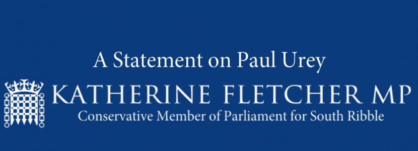 Statement from Katherine Fletcher MP