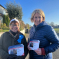 Katherine Fletcher with County Councillor Jayne Rear on a street in Leyland.
